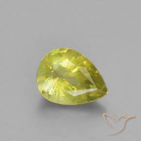 1.29ct 天然 緑ががかったイエロー クリソベリル, 洋梨の形, VS