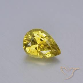 1.03ct 天然 ディジョンイエロー クリソベリル, 洋梨の形, VVS