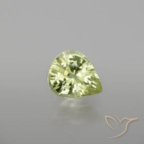 1.13ct 天然 イエローグリーン クリソベリル, 洋梨の形, VVS
