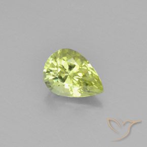 1.07ct 天然 ライトイエロー クリソベリル, 洋梨の形, VVS