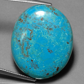 30.84カラットの天然マルチカラークリソコラ（28.2×23.7 mm・オーバルカット）