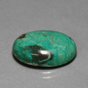 7.78カラットの天然グリーンクリソコラ（18.1×13.2 mm・オーバルカット）