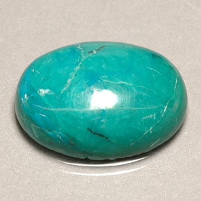 8.90カラットの天然グリーンクリソコラ（18.1×13.2 mm・オーバルカット）