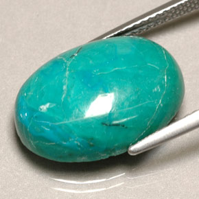 8.90カラットの天然グリーンクリソコラ（18.1×13.2 mm・オーバルカット）