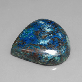 35.70カラットの天然マルチカラークリソコラ（25.2×25.7 mm・洋梨の形）