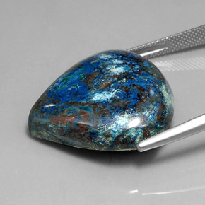 35.70カラットの天然マルチカラークリソコラ（25.2×25.7 mm・洋梨の形）