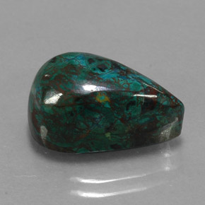11.95カラットの天然マルチカラークリソコラ（16.4×9.7 mm・ファンシーシェイプ）