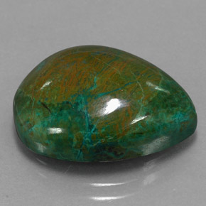 14.38カラットの天然マルチカラークリソコラ（19.4×14.8 mm・洋梨の形）