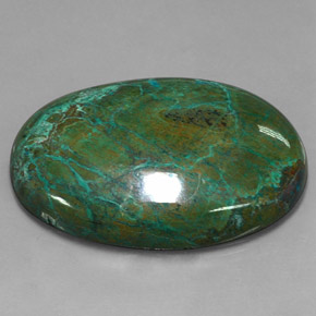110.00カラットの天然マルチカラークリソコラ（43.1×30.2 mm・オーバルカット）