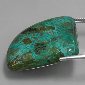 73.62カラットの天然マルチカラークリソコラ、ファンシーシェイプ、オペーク