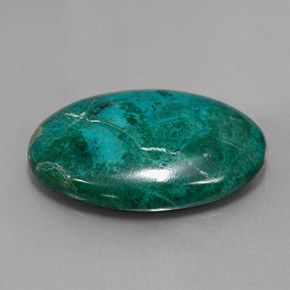 23.20カラットの天然マルチカラークリソコラ（25×18.1 mm・オーバルカット）