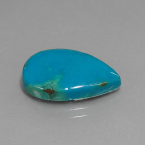 6.88カラットの天然マルチカラークリソコラ（18.8×11.5 mm・洋梨の形）