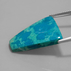 14.94カラットの天然マルチカラークリソコラ、ファンシーシェイプ、オペーク