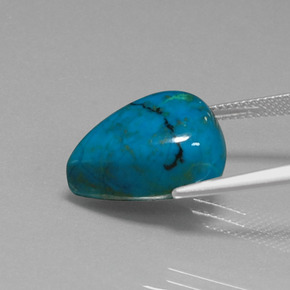 13.32カラットの天然マルチカラークリソコラ、洋梨の形、オペーク