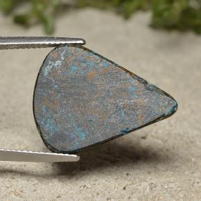 27.27カラットの天然マルチカラークリソコラ、洋梨の形、オペーク