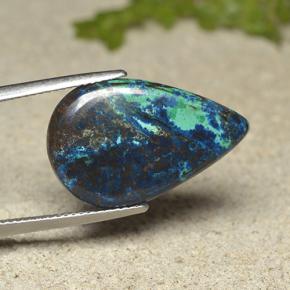 12.02カラットの天然マルチカラークリソコラ、洋梨の形、オペーク