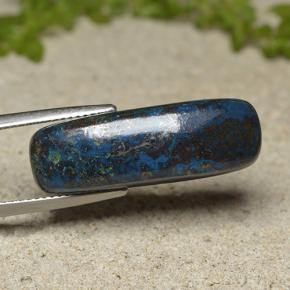 16.65カラットの天然マルチカラークリソコラ（26.6×9 mm・クッションカット）