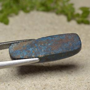 16.65カラットの天然マルチカラークリソコラ（26.6×9 mm・クッションカット）