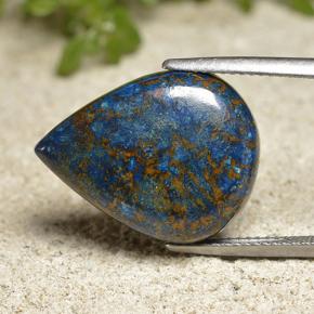 17.52カラットの天然マルチカラークリソコラ、洋梨の形、オペーク