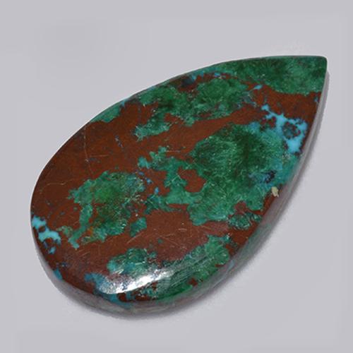 6.13カラットの天然マルチカラークリソコラ（20.7×12.1 mm・洋梨の形）