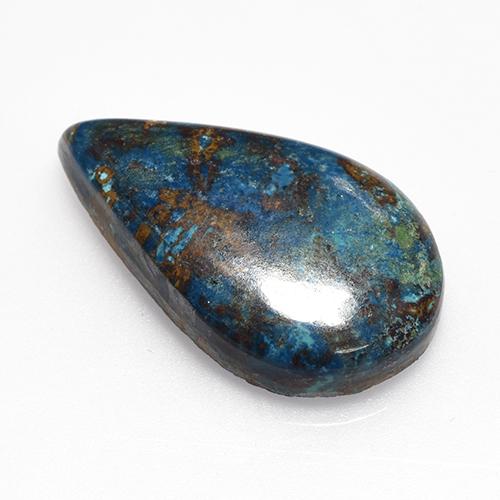 16.67カラットの天然マルチカラークリソコラ（25.2×14.6 mm・洋梨の形）