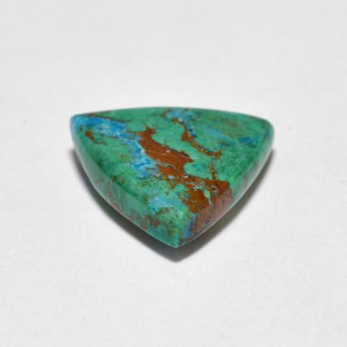 2.07カラットの天然マルチカラークリソコラ（11.2×10.4 mm・トリリアント）