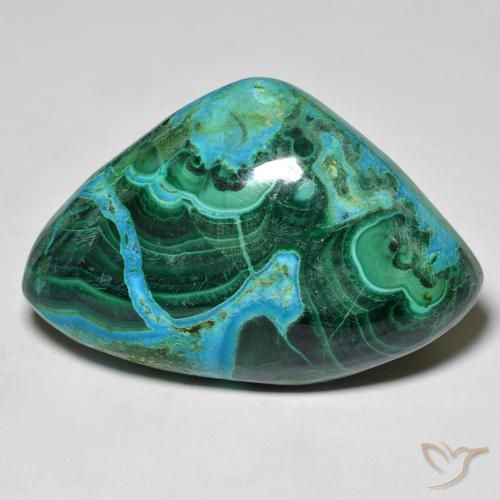 46.53ct 天然 マルチカラー クリソコラ, ファンシー, オペーク