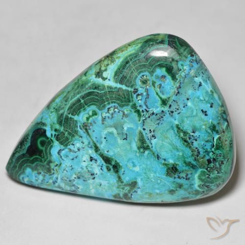 48.86ct 天然 マルチカラー クリソコラ, 洋梨の形, オペーク