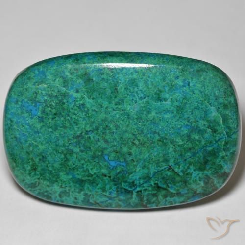 113.09ct 天然 マルチカラー クリソコラ, クッション, オペーク