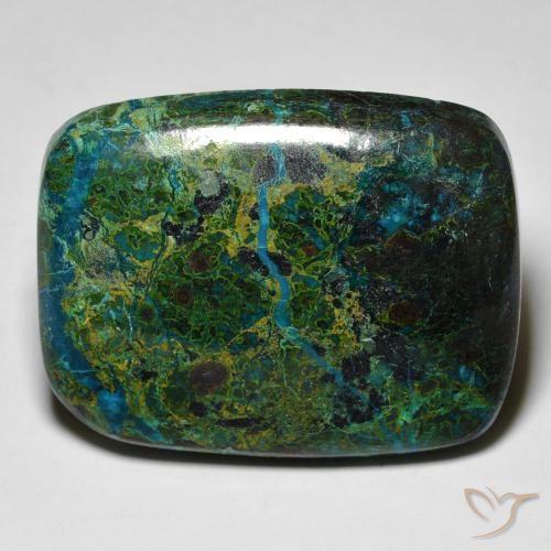42.48ct 天然 マルチカラー クリソコラ, クッション, オペーク