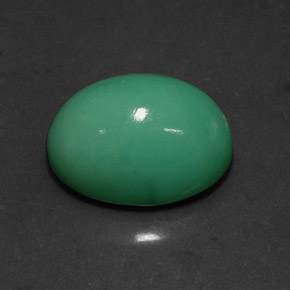 14.83カラットの天然グリーンクリソプレーズ（17.7×12.9 mm・オーバルカット）