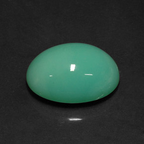 13.08カラットの天然グリーンクリソプレーズ（17.9×13.1 mm・オーバルカット）