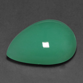 9.70カラットの天然グリーンクリソプレーズ（17.3×12.5 mm・洋梨の形）