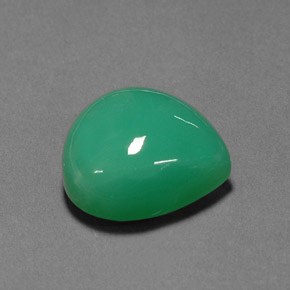 13.48カラットの天然グリーンクリソプレーズ（16.1×16 mm・洋梨の形）