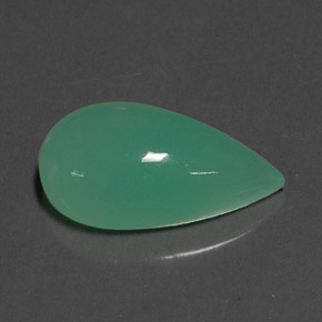 9.38カラットの天然グリーンクリソプレーズ（19.4×10.5 mm・洋梨の形）