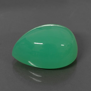 15.05カラットの天然グリーンクリソプレーズ（18×13.2 mm・洋梨の形）