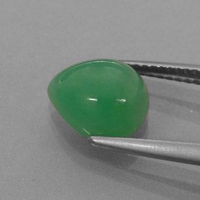 2.68カラットの天然グリーンクリソプレーズ（9.4×8.1 mm・洋梨の形）