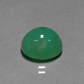 4.53カラットの天然グリーンクリソプレーズ（11×9.1 mm・オーバルカット）