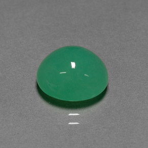 4.29カラットの天然グリーンクリソプレーズ（11×10 mm・オーバルカット）