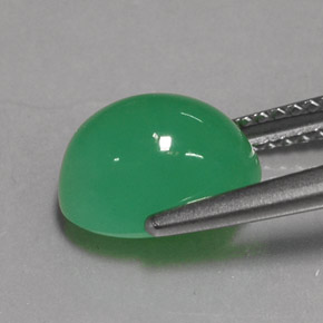 3.24カラットの天然グリーンクリソプレーズ（9.9×7.6 mm・オーバルカット）