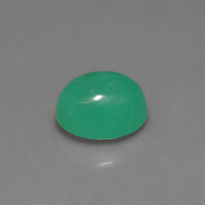 1.67カラットの天然グリーンクリソプレーズ（7.9×6 mm・オーバルカット）