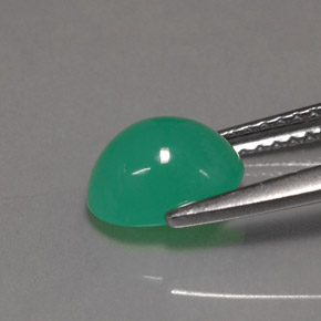 1.48カラットの天然グリーンクリソプレーズ（7.9×6 mm・オーバルカット）