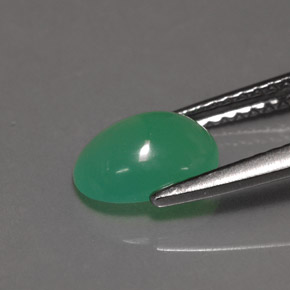1.15カラットの天然グリーンクリソプレーズ（8.1×6.1 mm・オーバルカット）