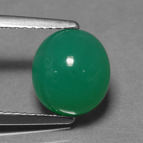 2.77カラットの天然グリーンクリソプレーズ（9×8.2 mm・オーバルカット）