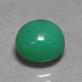 3.24カラットの天然グリーンクリソプレーズ（9×8.1 mm・オーバルカット）