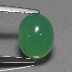 1.99カラットの天然グリーンクリソプレーズ（8.8×7 mm・オーバルカット）