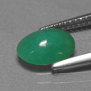 1.45カラットの天然グリーンクリソプレーズ（9.1×7.1 mm・オーバルカット）