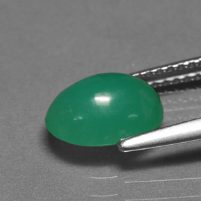 1.85カラットの天然グリーンクリソプレーズ（9.1×7.1 mm・オーバルカット）