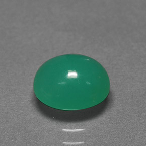 1.76カラットの天然グリーンクリソプレーズ（8×7.1 mm・オーバルカット）