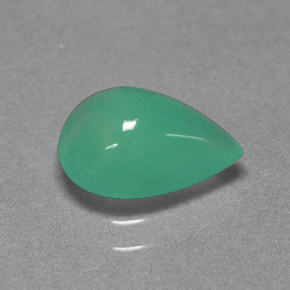1.62カラットの天然グリーンクリソプレーズ（9.6×7.4 mm・洋梨の形）